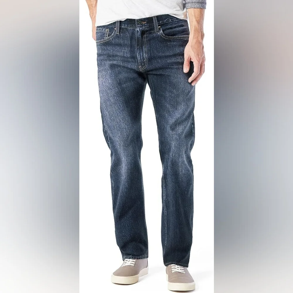 Signature by Levi Strauss & Co. Gold‎ Label Dark Wash Straight Men's 48x30 NWT